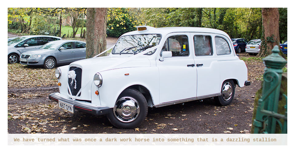 The White Wedding Taxi